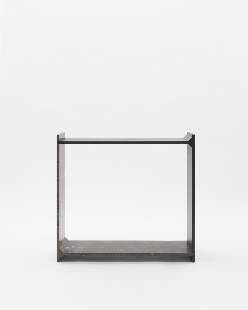 A Symmetry, Brown Marble Console, Frédéric Saulou 1