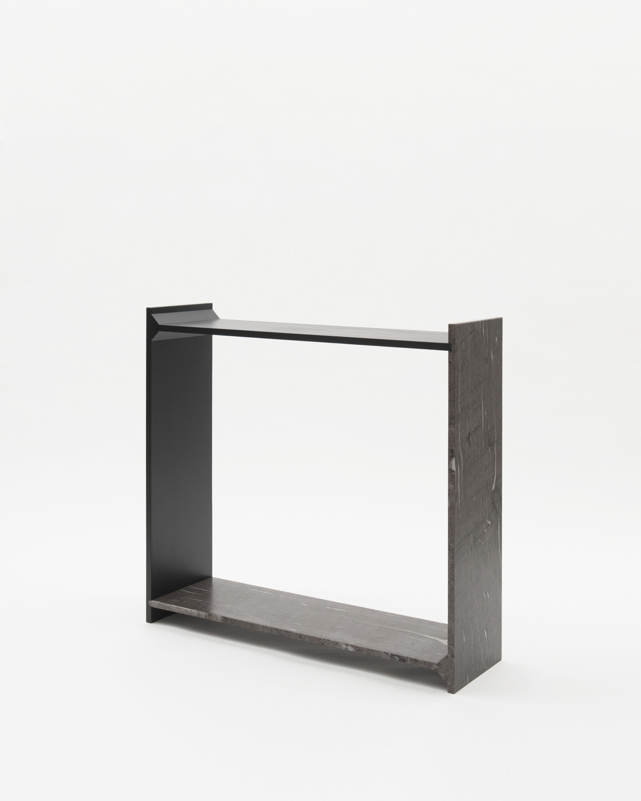 A Symmetry, Brown Marble Console, Frédéric Saulou 2