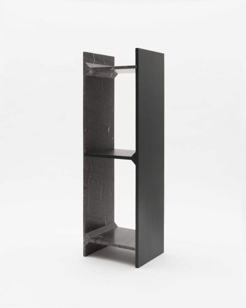 A Symmetry, Brown Marble Shelf, Frédéric Saulou 1