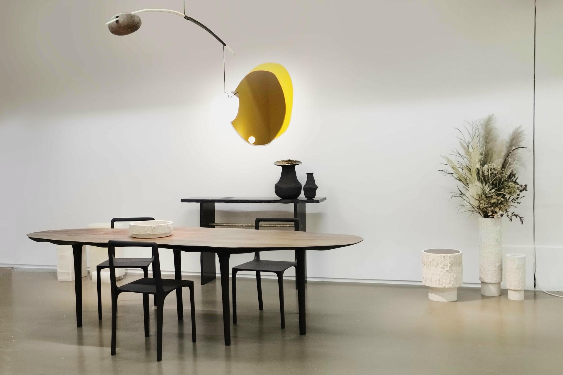 Balancing Arc Pendant in Dark Wood and Glass Limited Edition by Jrme Pereira 5