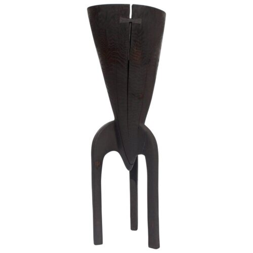Burned Oak Sculpture Signed by Jorg Pietschmann 0
