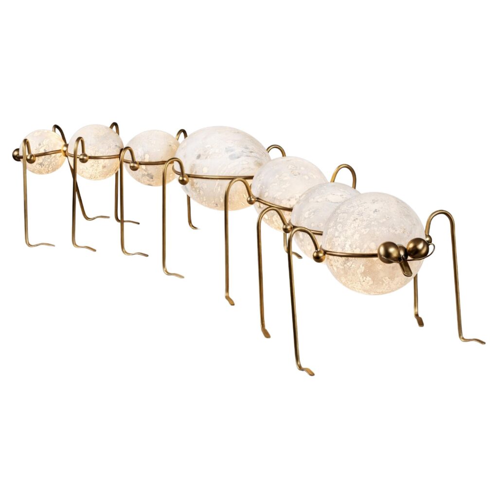 Caterpillar Floor Lamp Sculpture Vincent Darre and Ludovic Clement dArmont 1