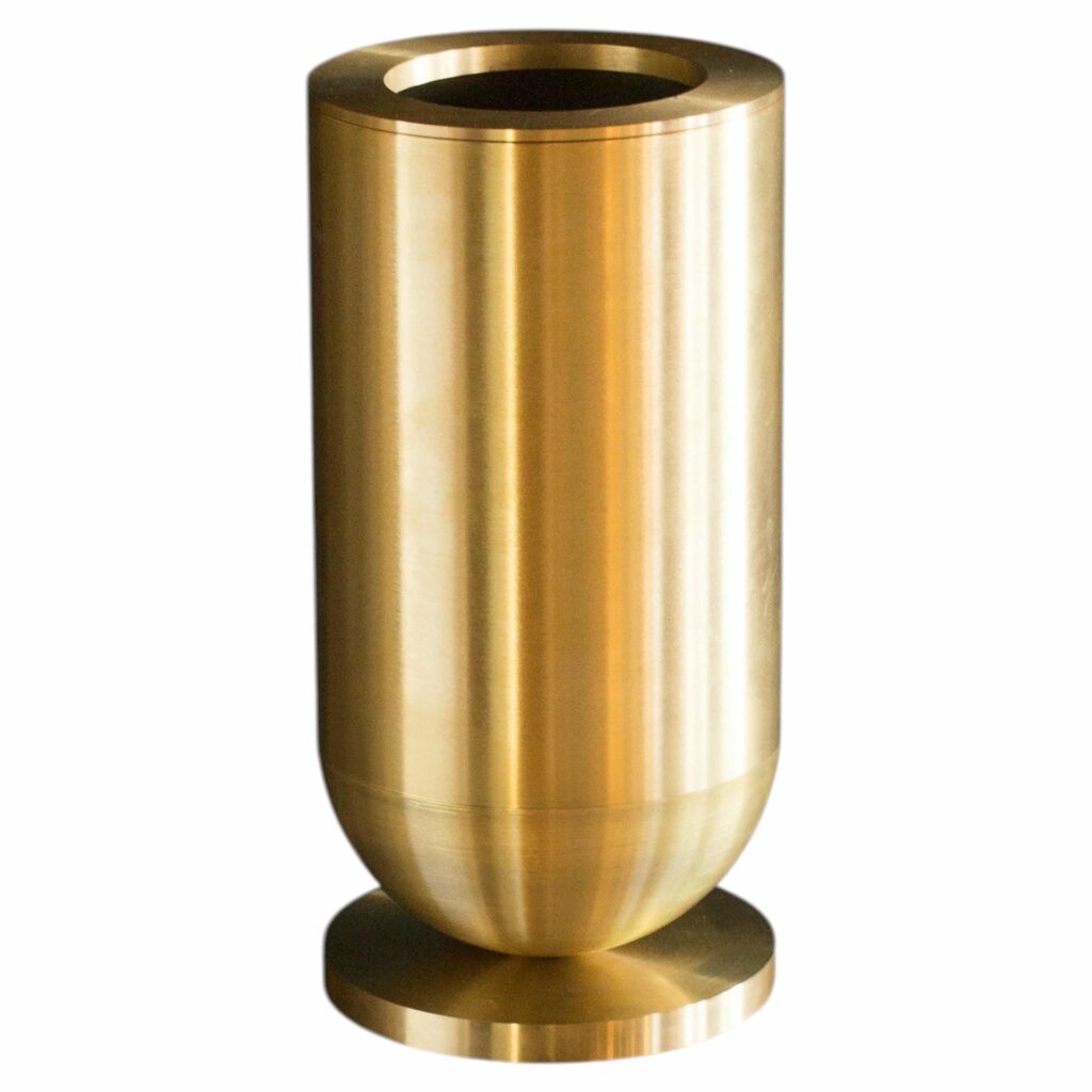 Cofete Brass Contemporary Sculptural Vase by Jan Garncarek 2