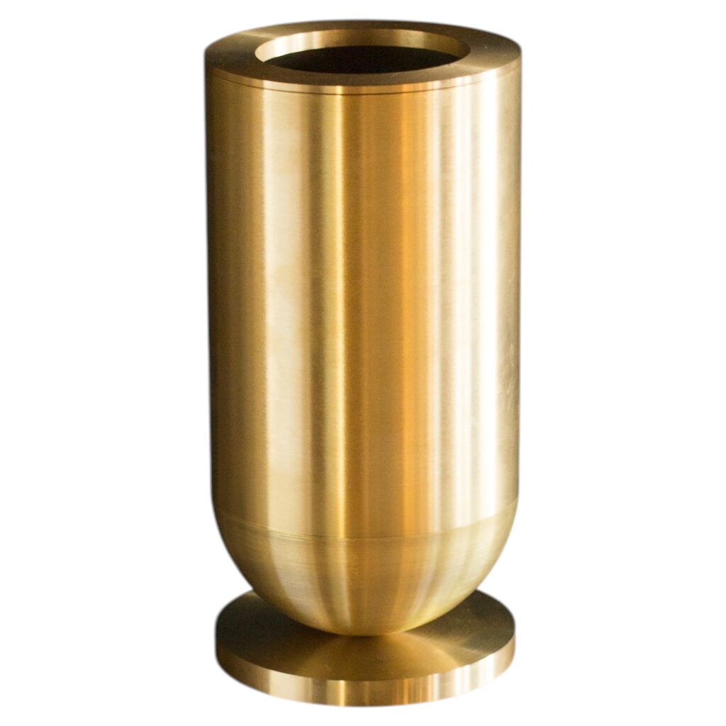 Cofete Brass Contemporary Sculptural Vase by Jan Garncarek 2
