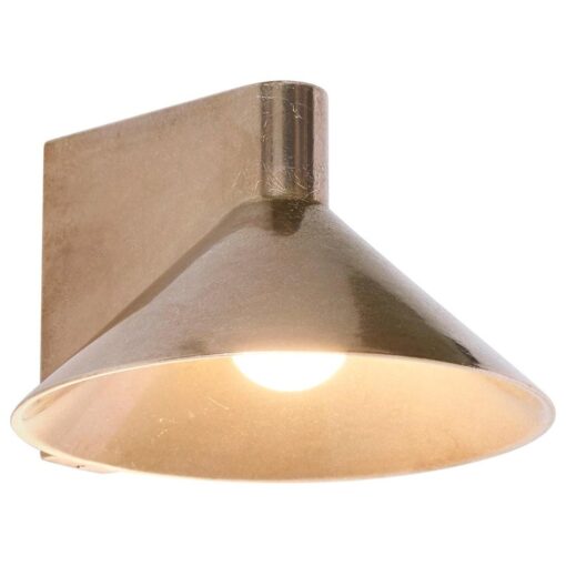 Conical Up Sculpted Bronze Wall Light by Henry Wilson 0
