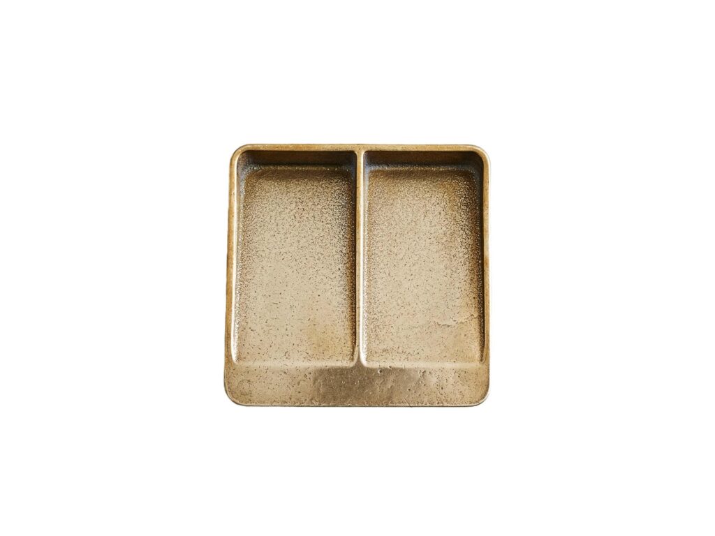 Contemporary Gold Bronze Dish Vide Poche Square by Henry Wilson 1