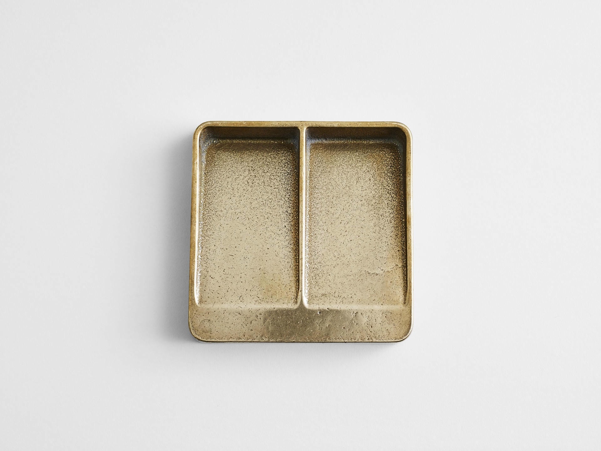Contemporary Gold Bronze Dish Vide Poche Square by Henry Wilson 2