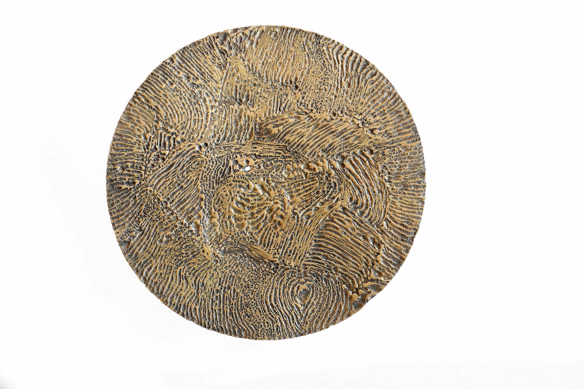 Contemporary Golden Waves Brass Organic Shape Side Table by Samuel Costantini 4
