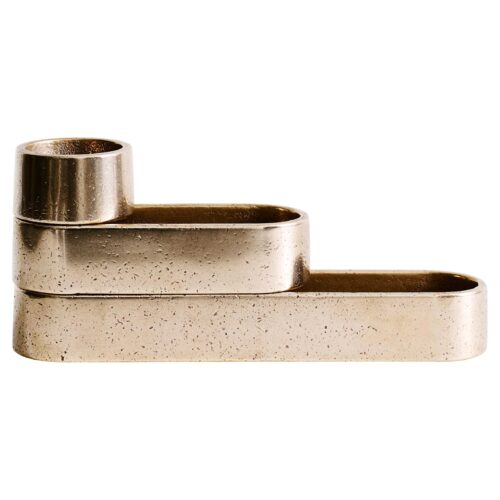 Contemporary Three Stacked Oblong Golden Bronze Stack Trays by Henry Wilson 1