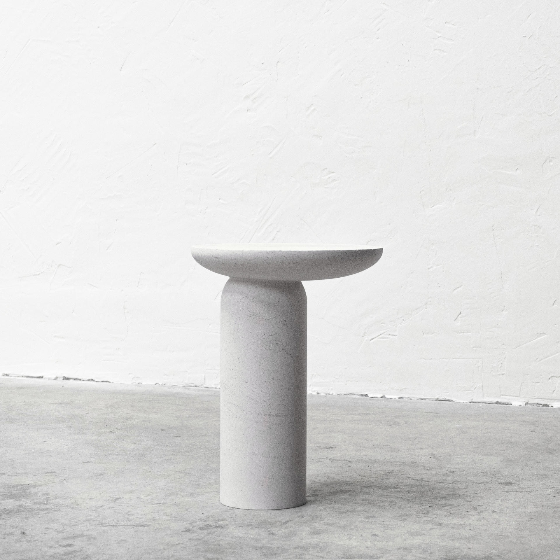 Decomplexe Stone Side Table Sculpted by Frederic Saulou 2