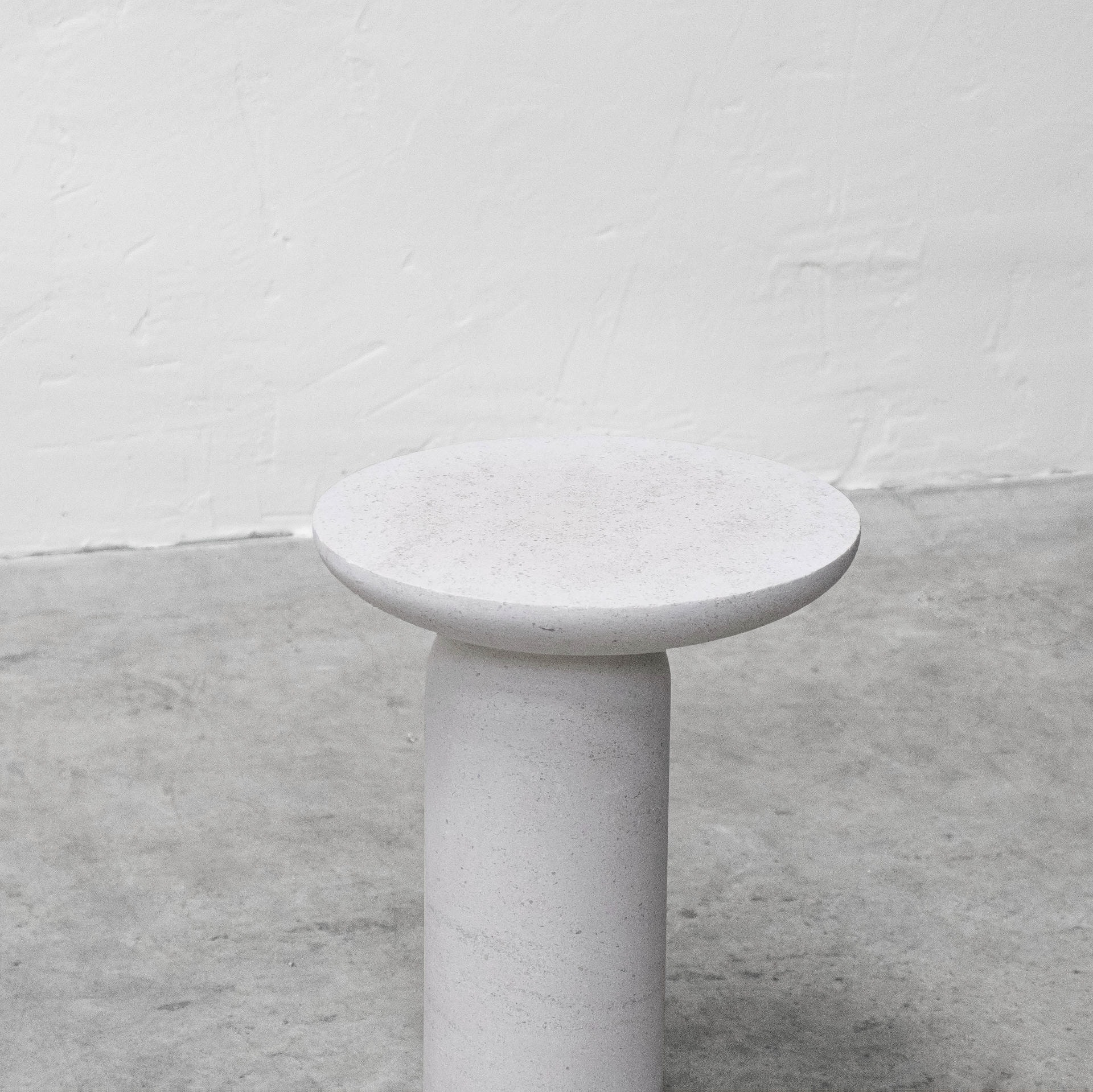 Decomplexe Stone Side Table Sculpted by Frederic Saulou 3