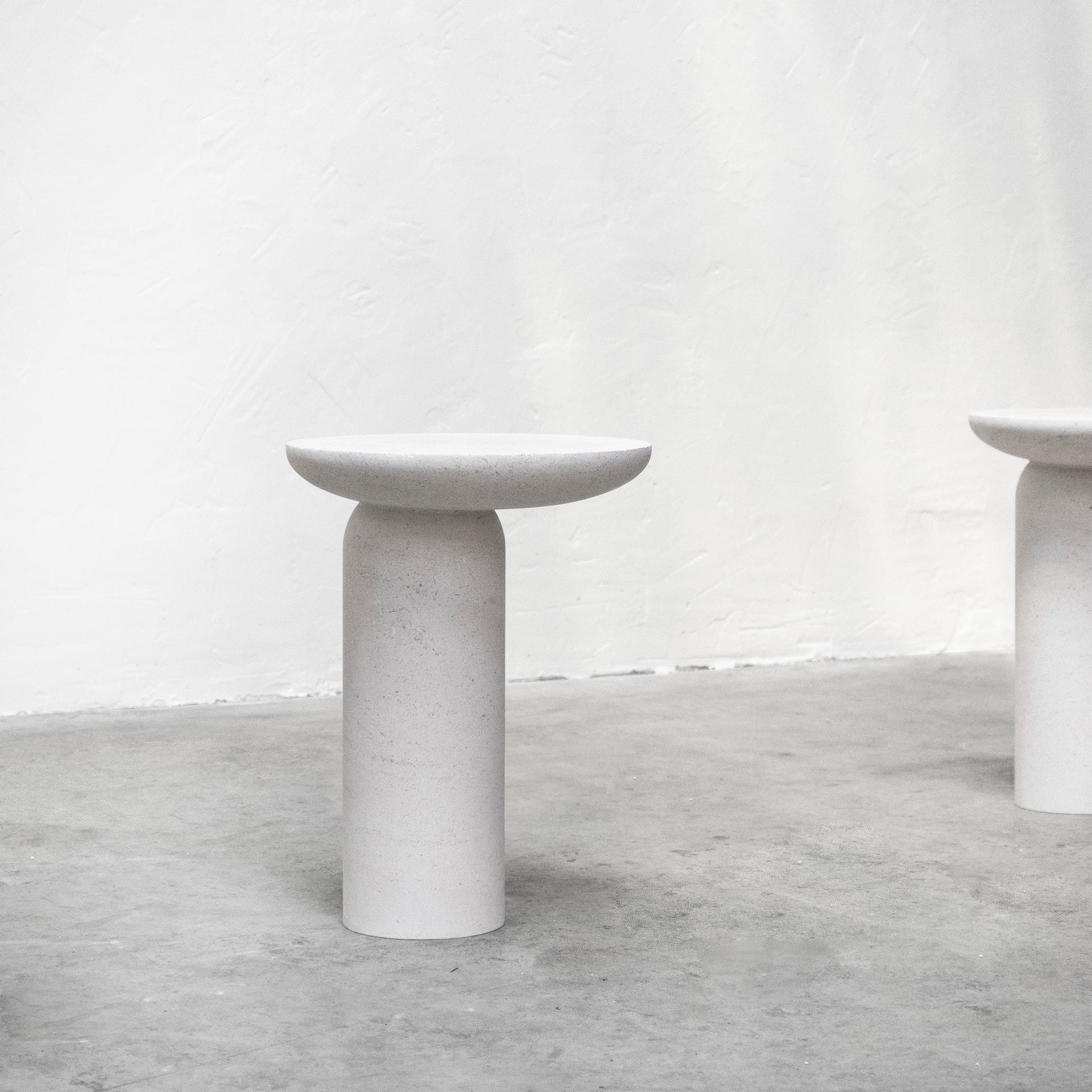 Decomplexe Stone Side Table Sculpted by Frederic Saulou 4