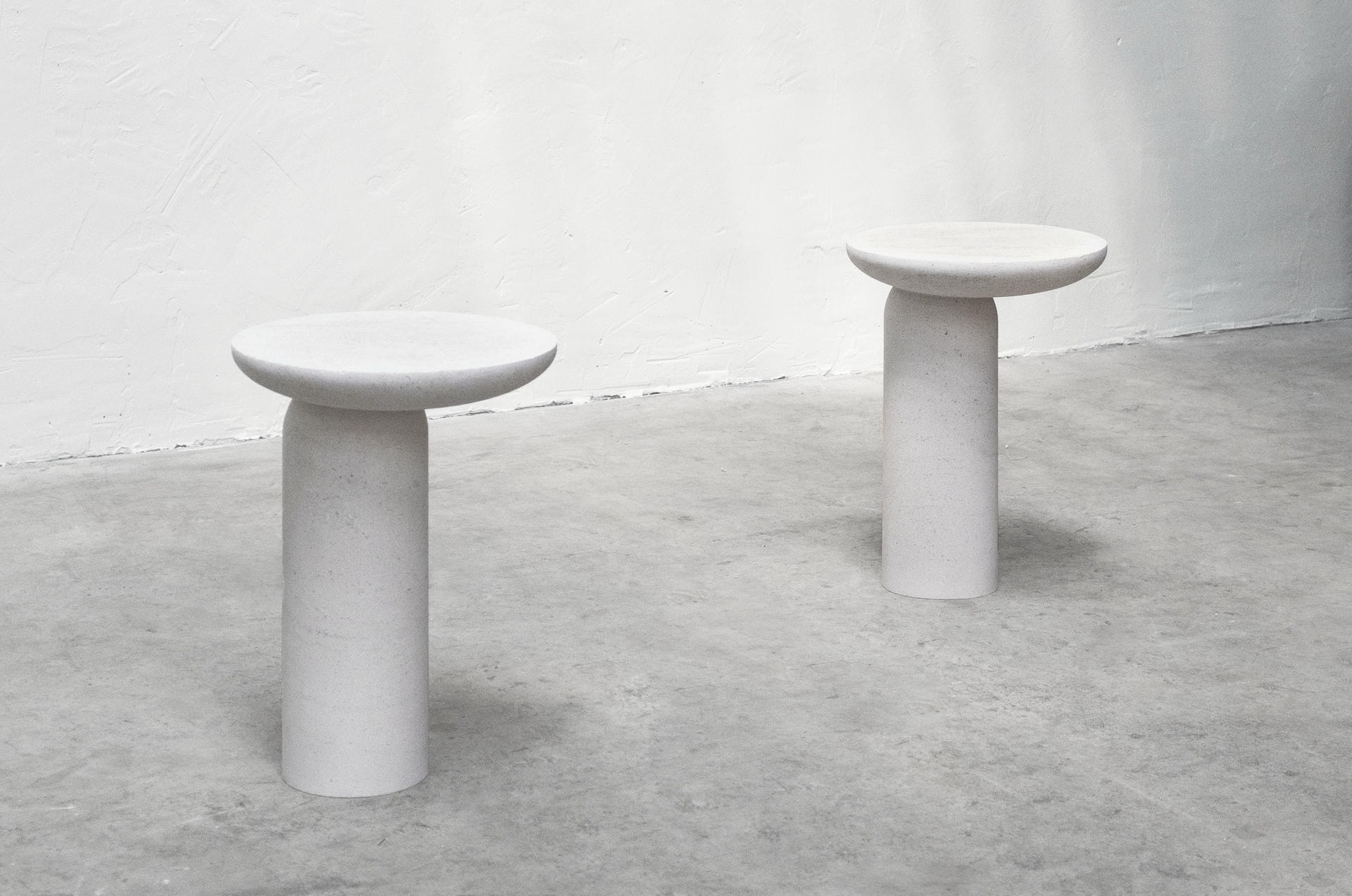 Decomplexe Stone Side Table Sculpted by Frederic Saulou 5