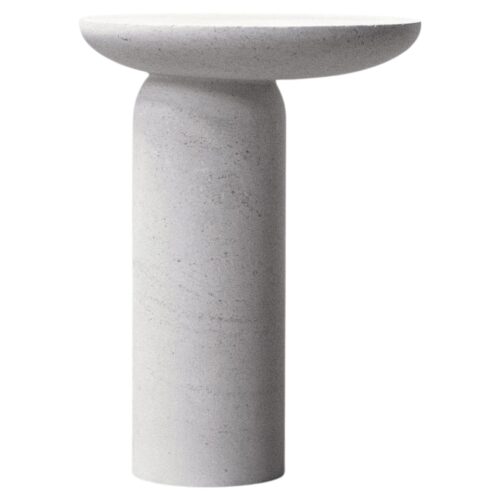 Decomplexe Stone Side Table Sculpted by Frederic Saulou