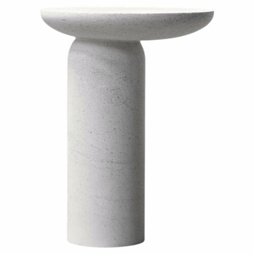 Decomplexe Stone Side Table Sculpted by Frederic Saulou