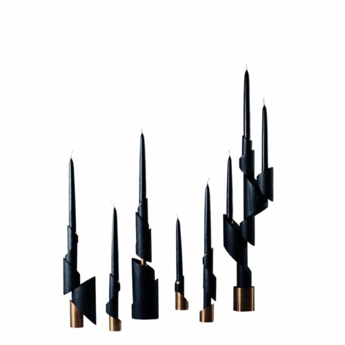 Ensemble of Bronze Chandeliers 'Ashes to Ashes', Signed Wil 1