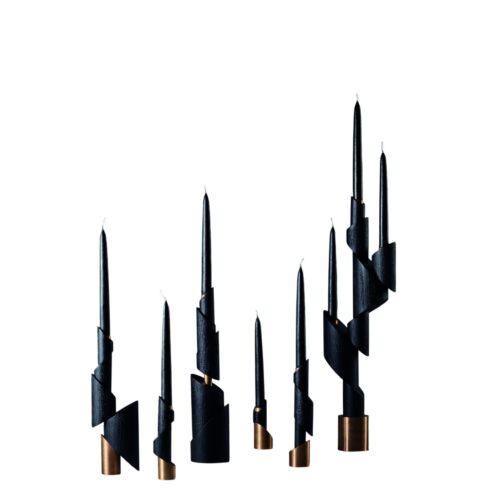 Ensemble of Bronze Chandeliers 'Ashes to Ashes', Signed Wil 1