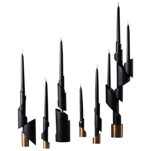 Ensemble of Bronze Chandeliers ‘Ashes to Ashes Signed William Guillon 0