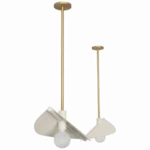 Feuillage Duo Ceiling Mounted White Lamp by Carla Baz