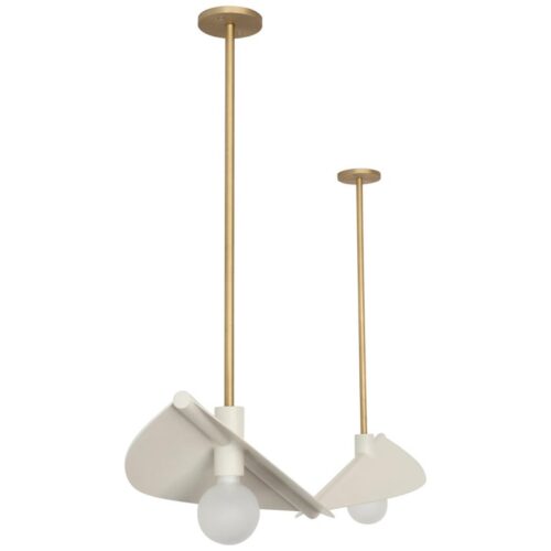 Feuillage Duo Ceiling Mounted White Lamp by Carla Baz 0