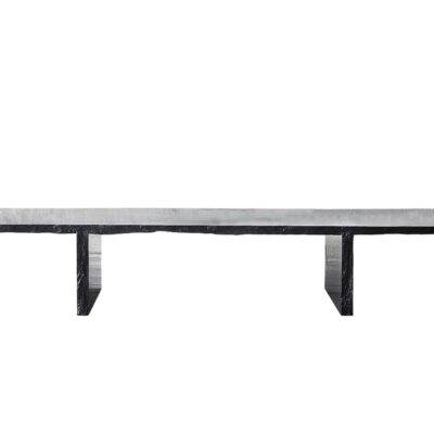 Sculpted Marble Slate Coffee Table, Fruste by Frederic Saulou