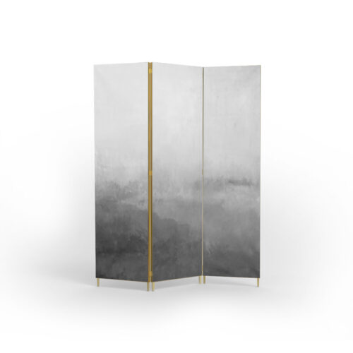 Grey Hand Painted Brass Screen by Jan Garncarek 1