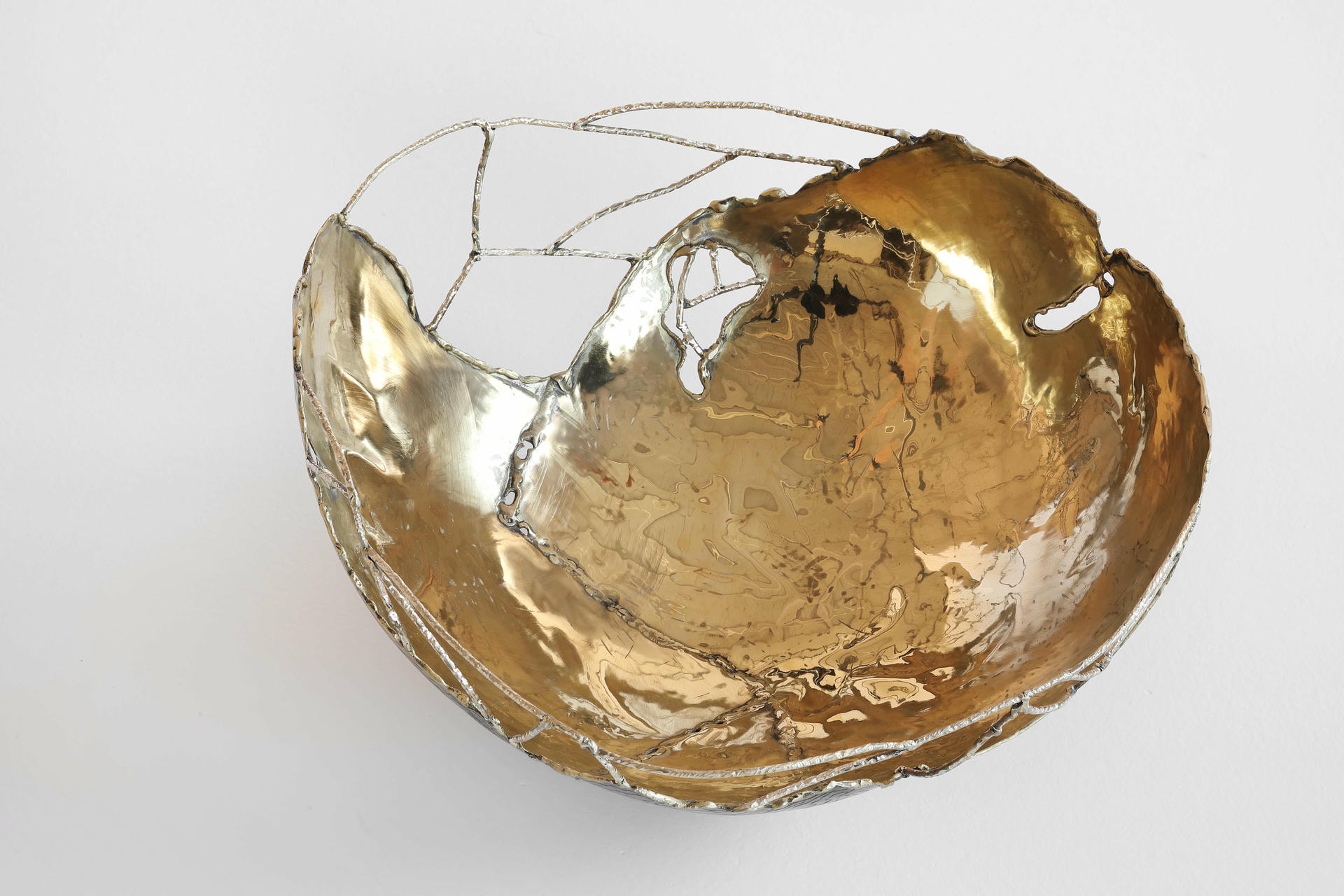 Hand Sculpted Brass Wires Decorative Contemporary Art Bowl by Samuel Costantini 10