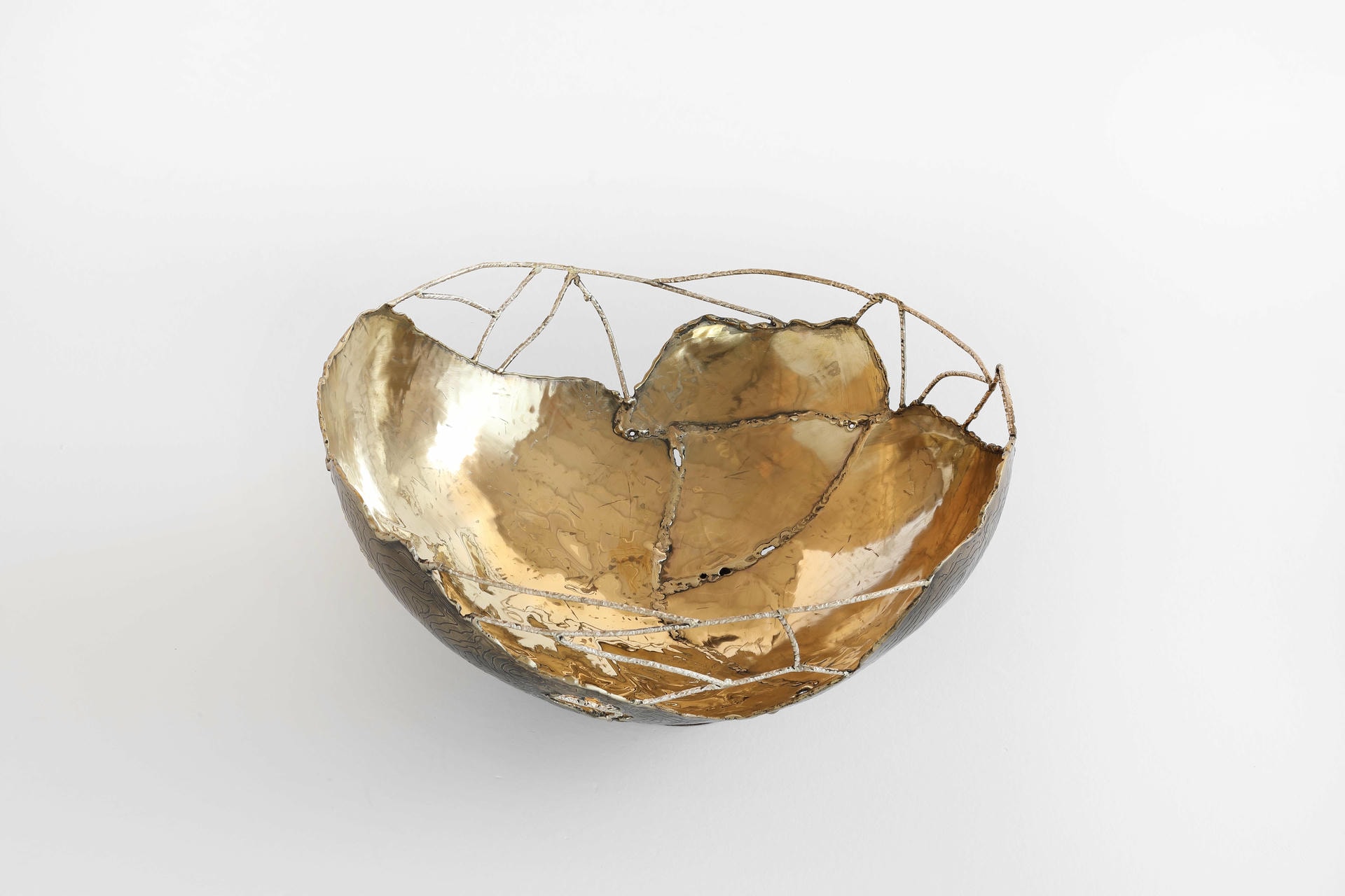 Hand Sculpted Brass Wires Decorative Contemporary Art Bowl by Samuel Costantini 9