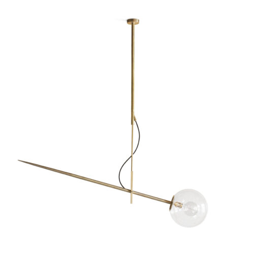 Hasta Brass Hanging Lamp by Jan Garncarek 1