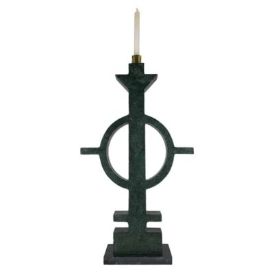 Marble Totem I, Candleholder Sculpture by Arturo Erbsman