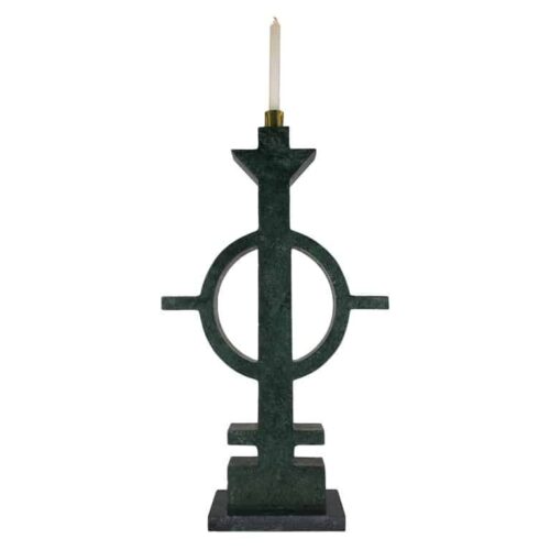 Marble Totem I Candleholder Sculpture by Arturo Erbsman 0
