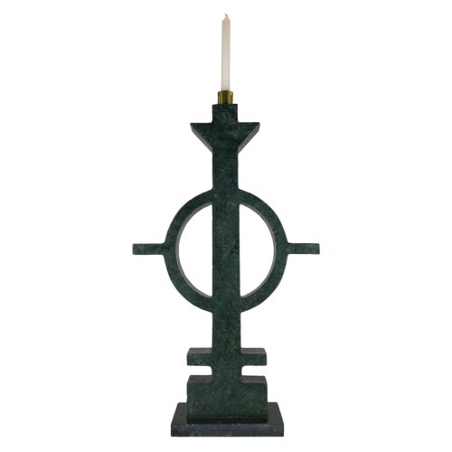 Marble Totem I Candleholder Sculpture by Arturo Erbsman 1
