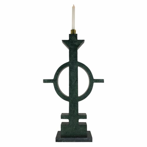 Marble Totem I Candleholder Sculpture by Arturo Erbsman 1