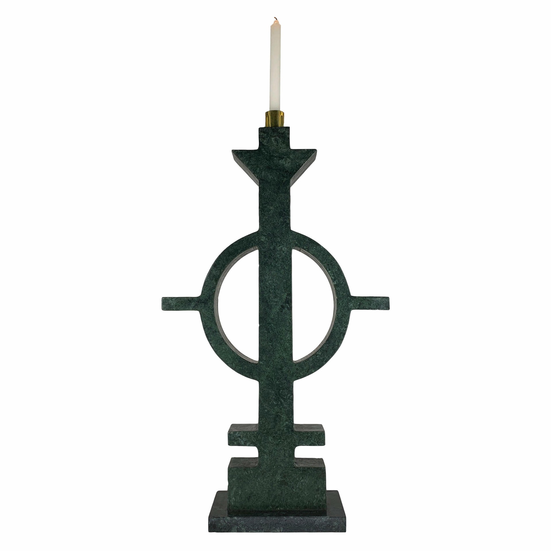 Marble Totem I Candleholder Sculpture by Arturo Erbsman 1