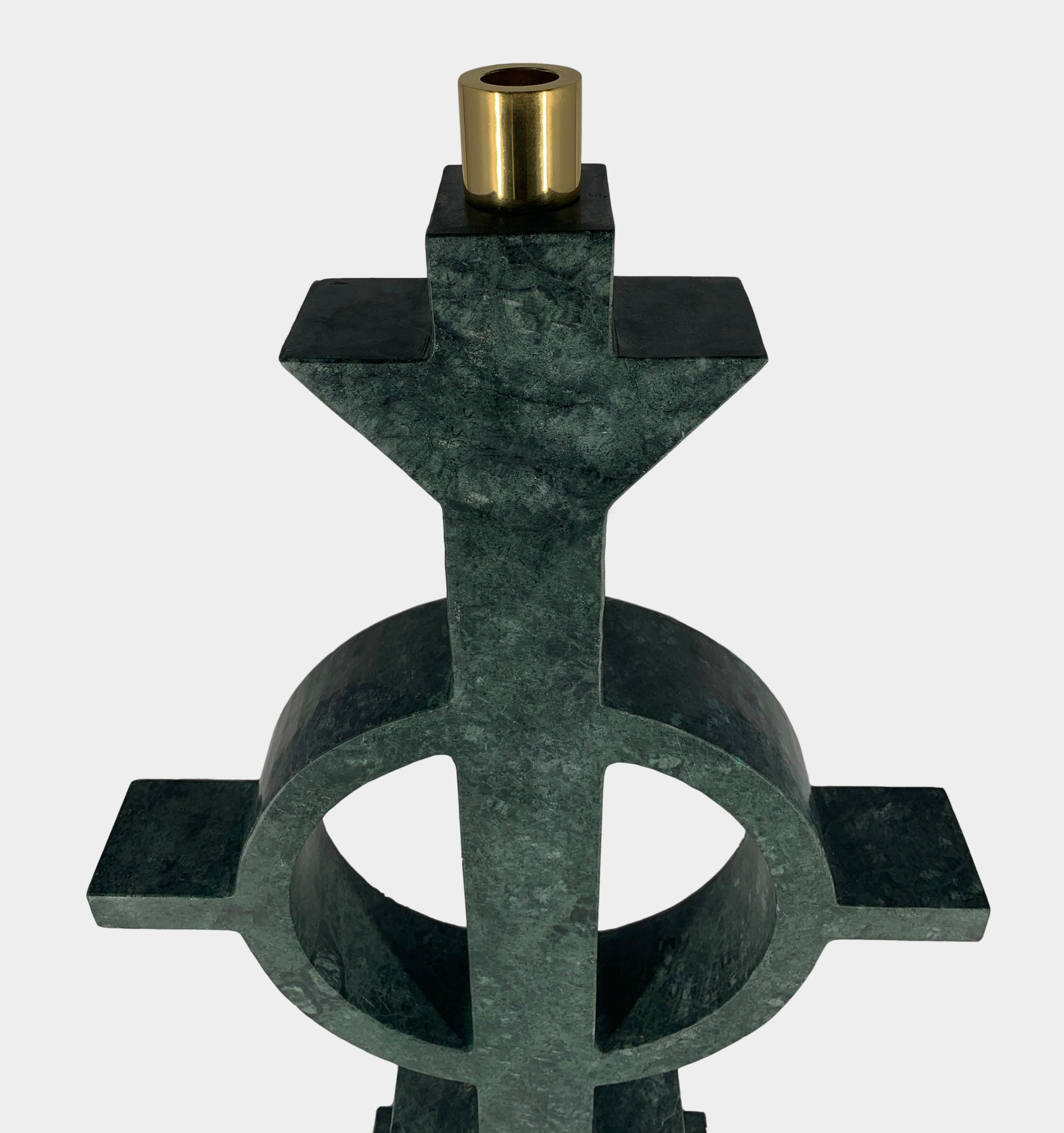 Marble Totem I Candleholder Sculpture by Arturo Erbsman 3