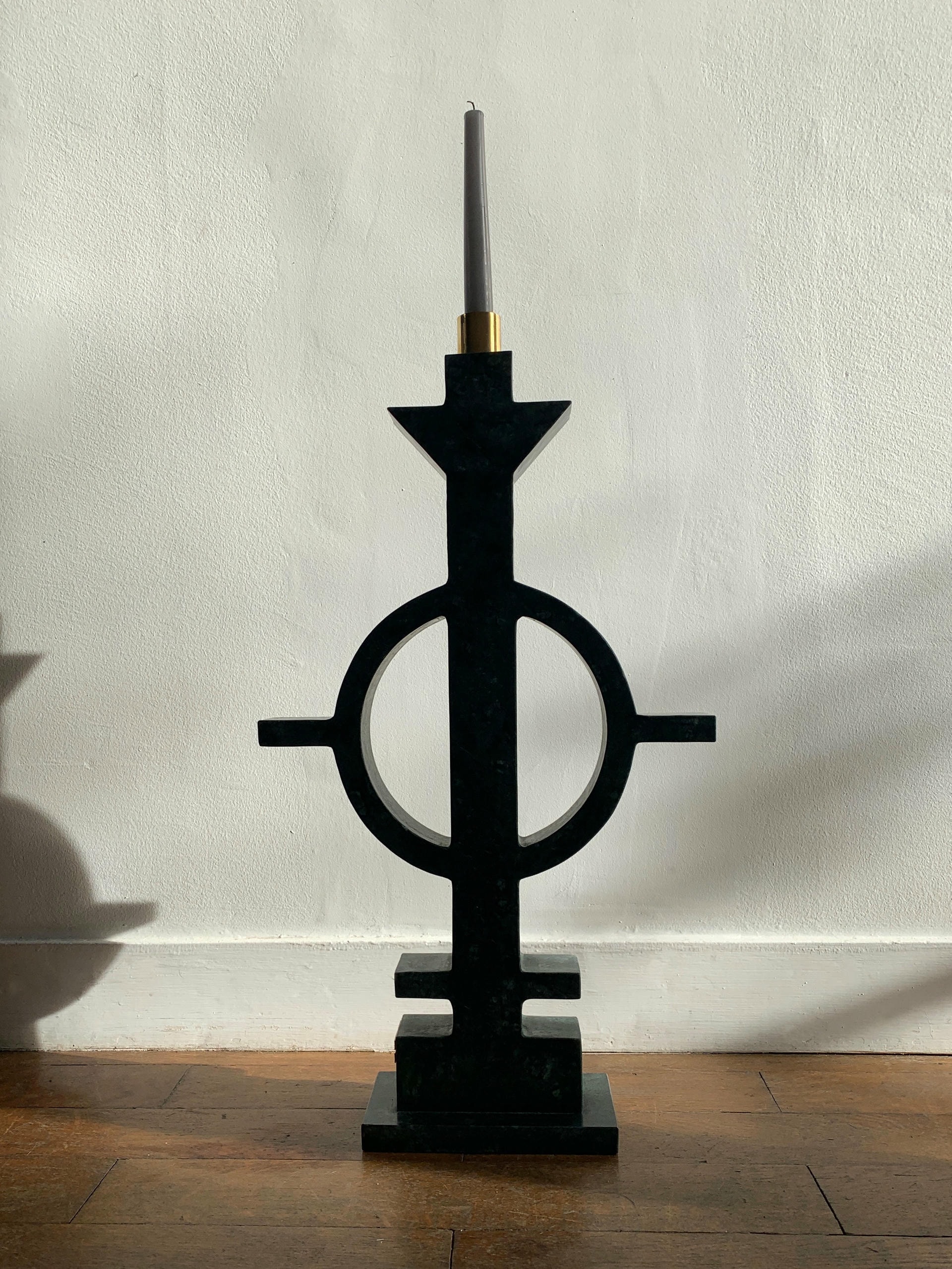 Marble Totem I Candleholder Sculpture by Arturo Erbsman 4