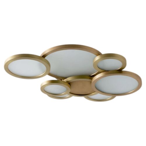 Modern Luxury Handcrafted Brushed Brass Cloud Ceiling Mounted Lamp Carla Baz