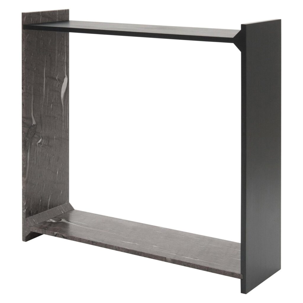 Organic Form Dark Brown Marble Side Table 100 by Frdric Saulou
