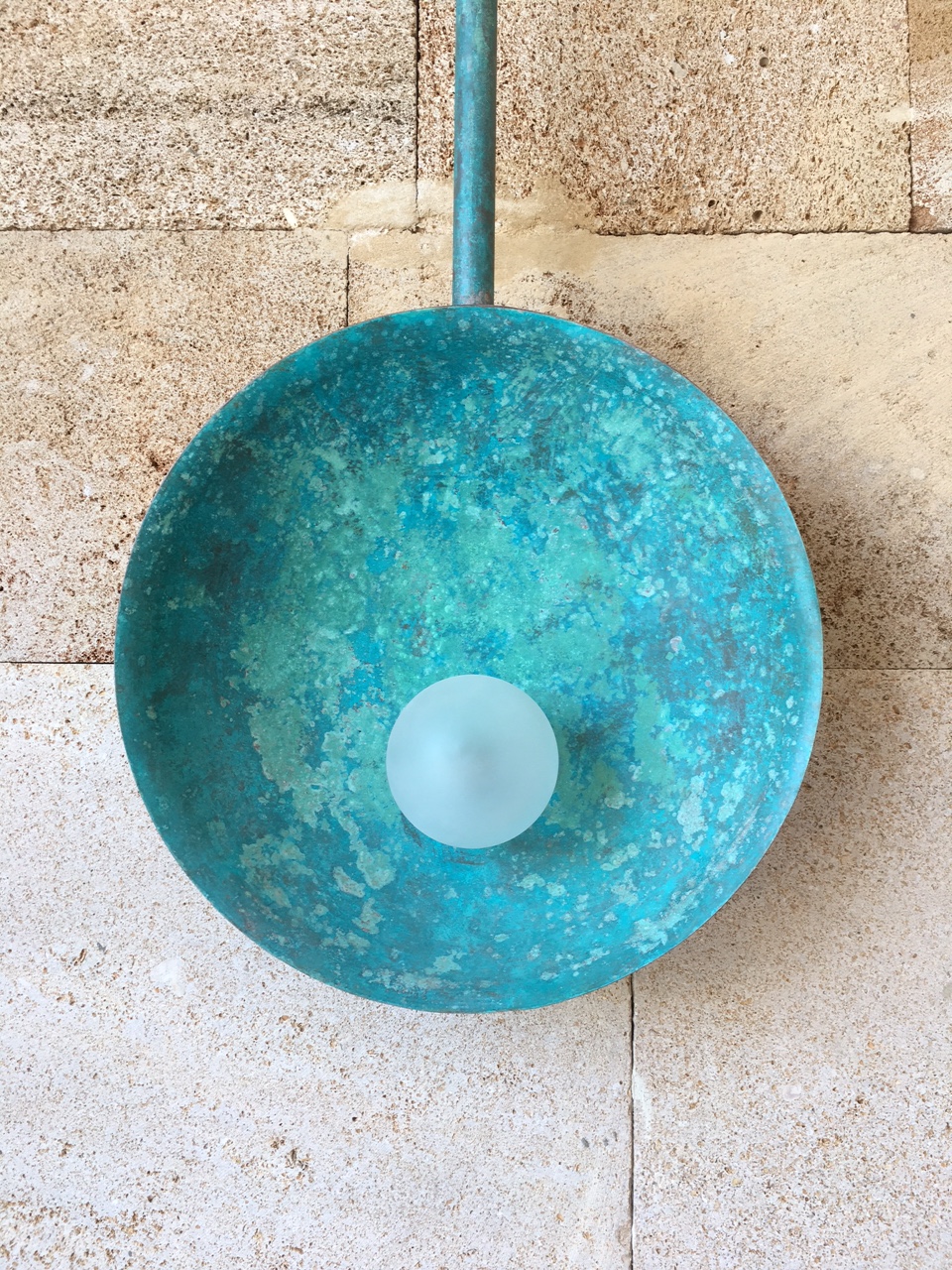 Oyster Brass Turquoise Sconce, Carla Baz 4