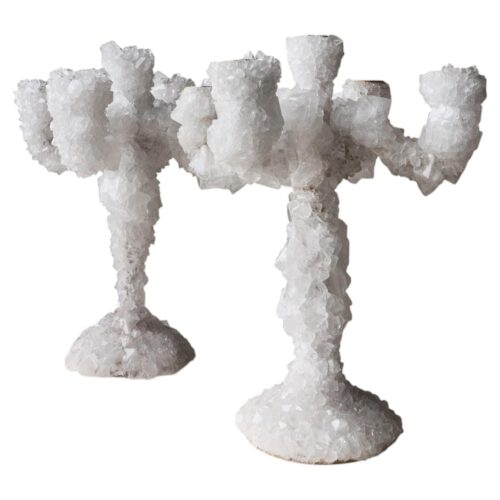 Pair of XL Crystal Overgrown Candelabras Mark Sturkenboom 1