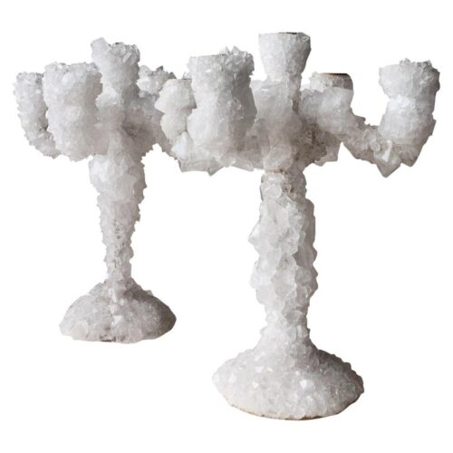 Pair of XL Crystal Overgrown Candelabras Mark Sturkenboom 1
