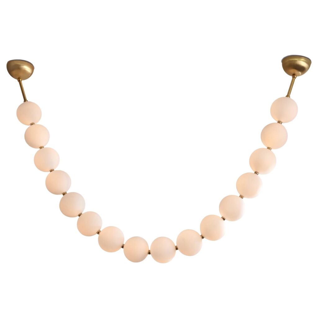 Pearl Necklace Pendant Light Ludovic Clement dArmont 1