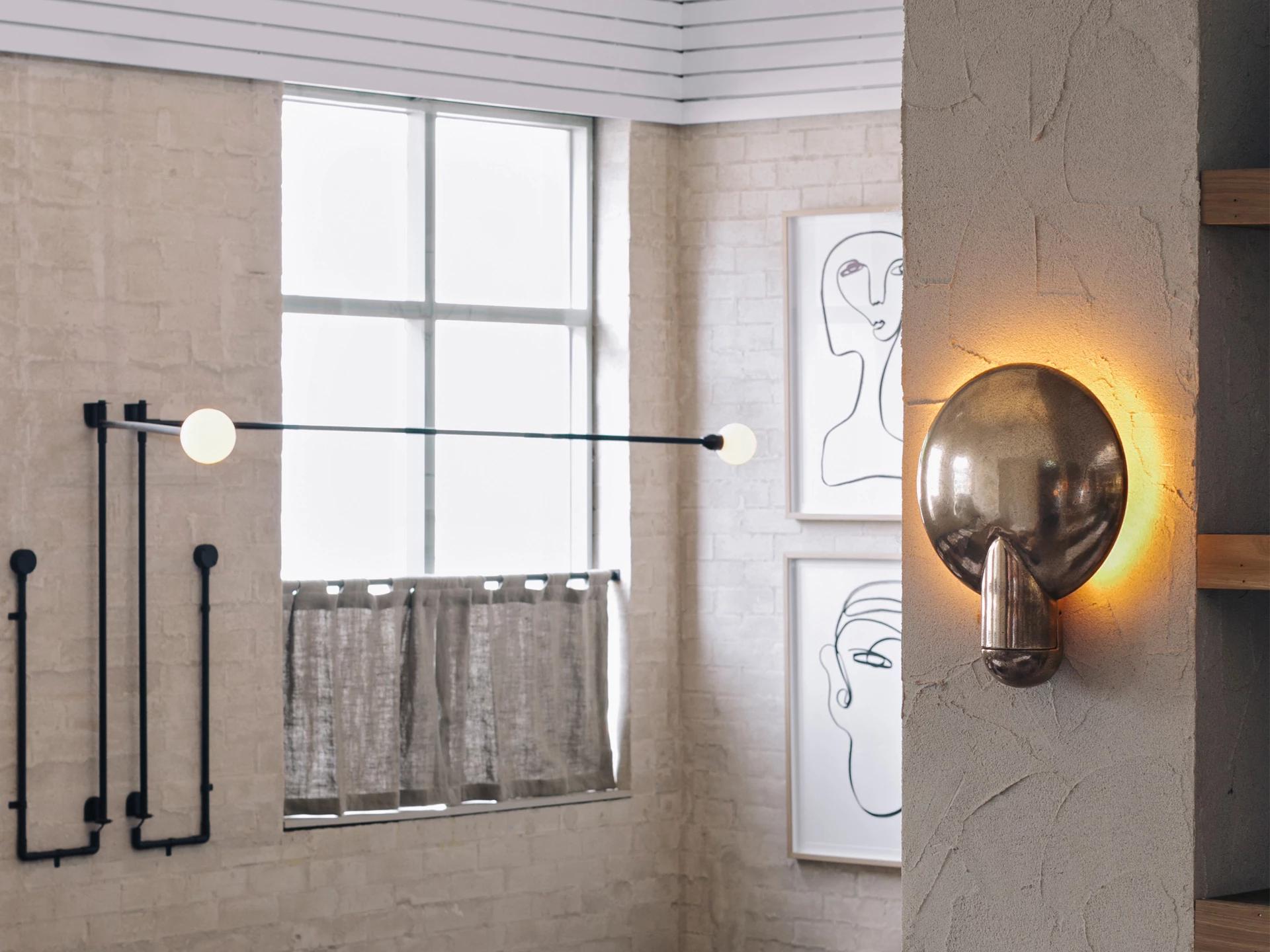 Sculpted Bronze Sconce Light by Henry Wilson 6