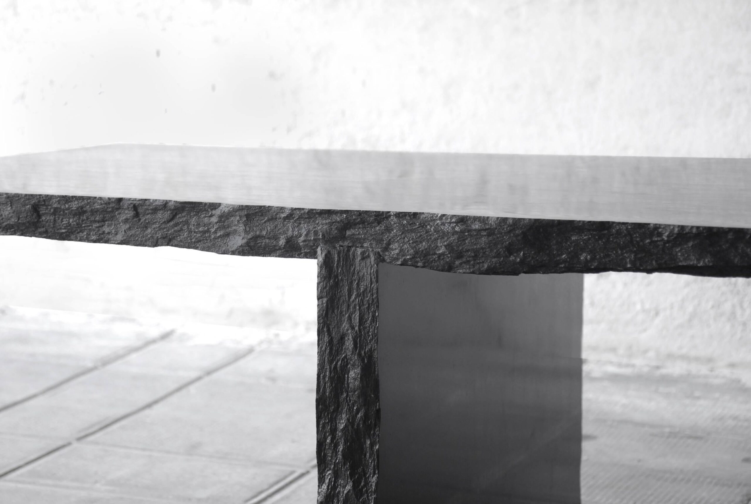 Sculpted Natural Black Marble Slate Coffee Table by Frederic Saulou 11