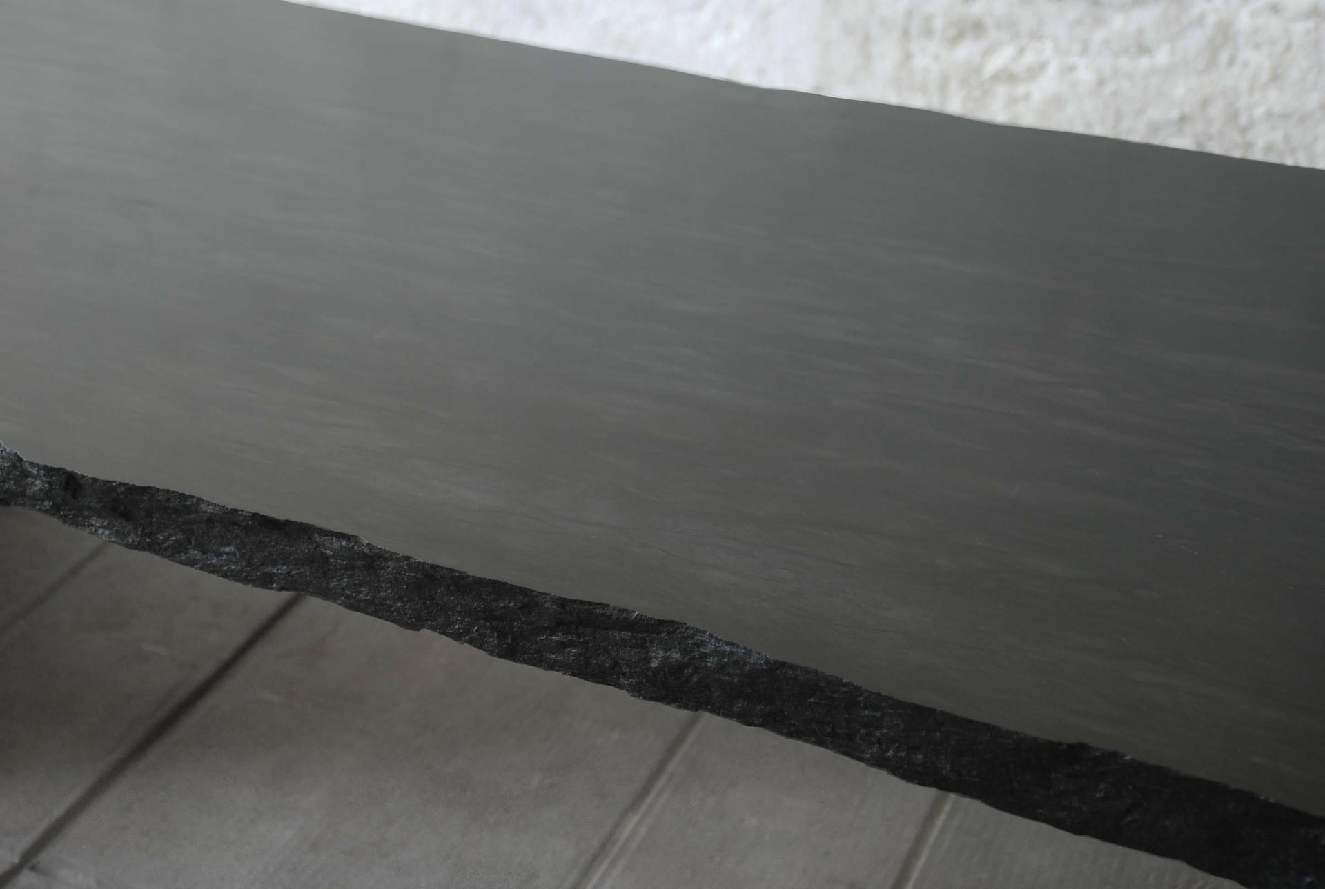 Sculpted Natural Black Marble Slate Coffee Table by Frederic Saulou 5