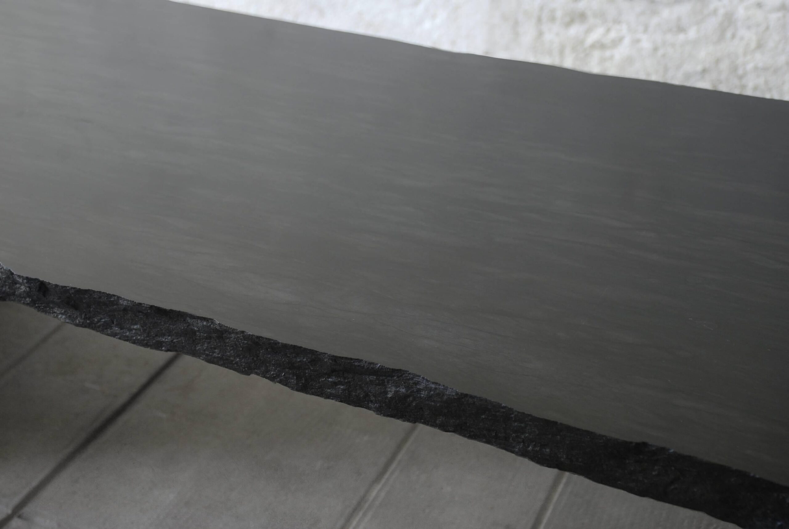 Sculpted Natural Black Marble Slate Coffee Table by Frederic Saulou 5