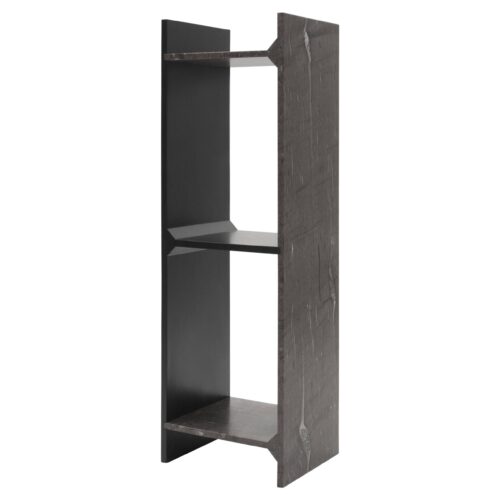 Two Floors Organic Form Dark Brown Marble Shelf by Frdric Saulou 1