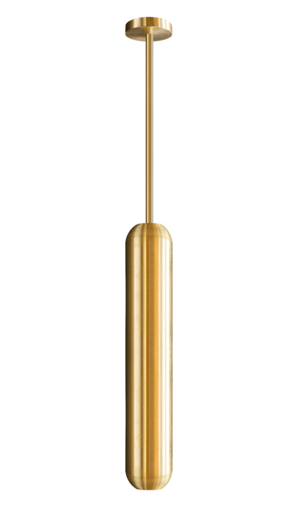 U2 Sculptural Brass Suspension Pendant Lamp by Jan Garncarek 1