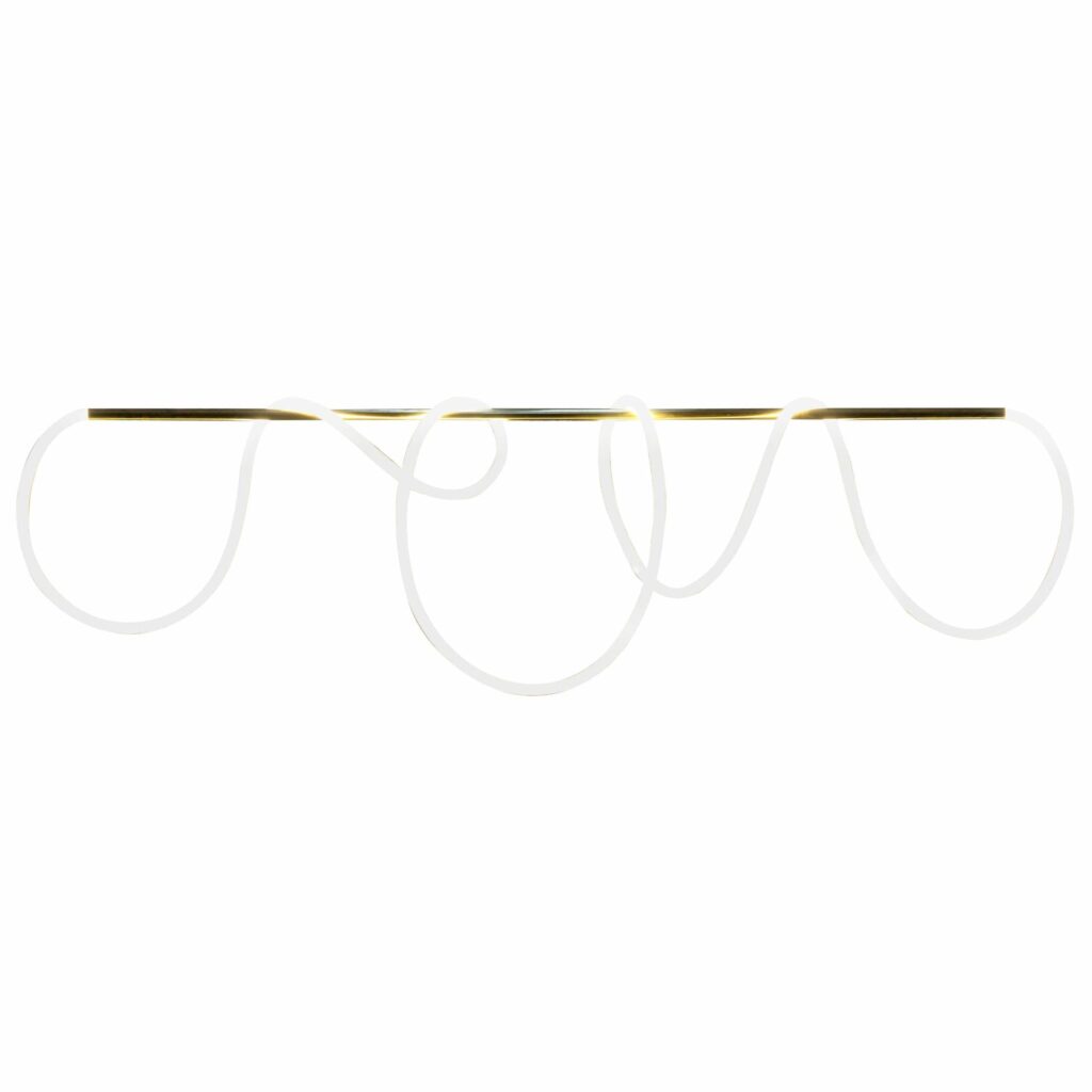 Unique Loop Linear Contemporary Brass Suspension Light by Morghen Studio 1