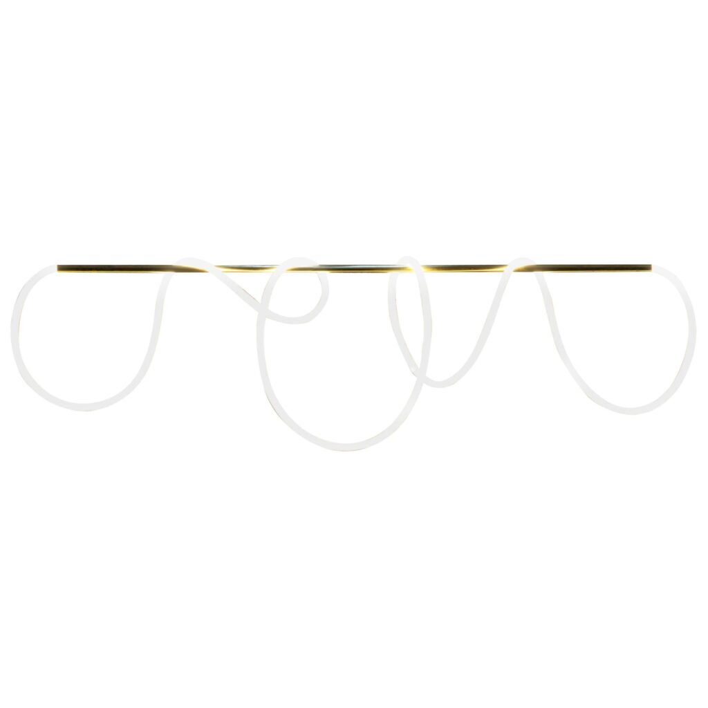 Unique Loop Linear Contemporary Brass Suspension Light by Morghen Studio 1
